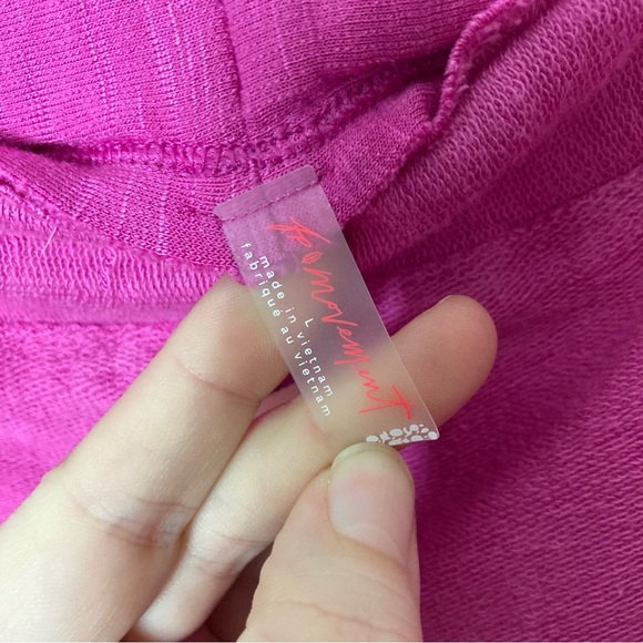 Free people movement pink surfside jogger sweatpants womens L - Picture 8 of 11